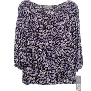 Daisy Fuentes Three-quarter Bell Sleeve Top Blouse